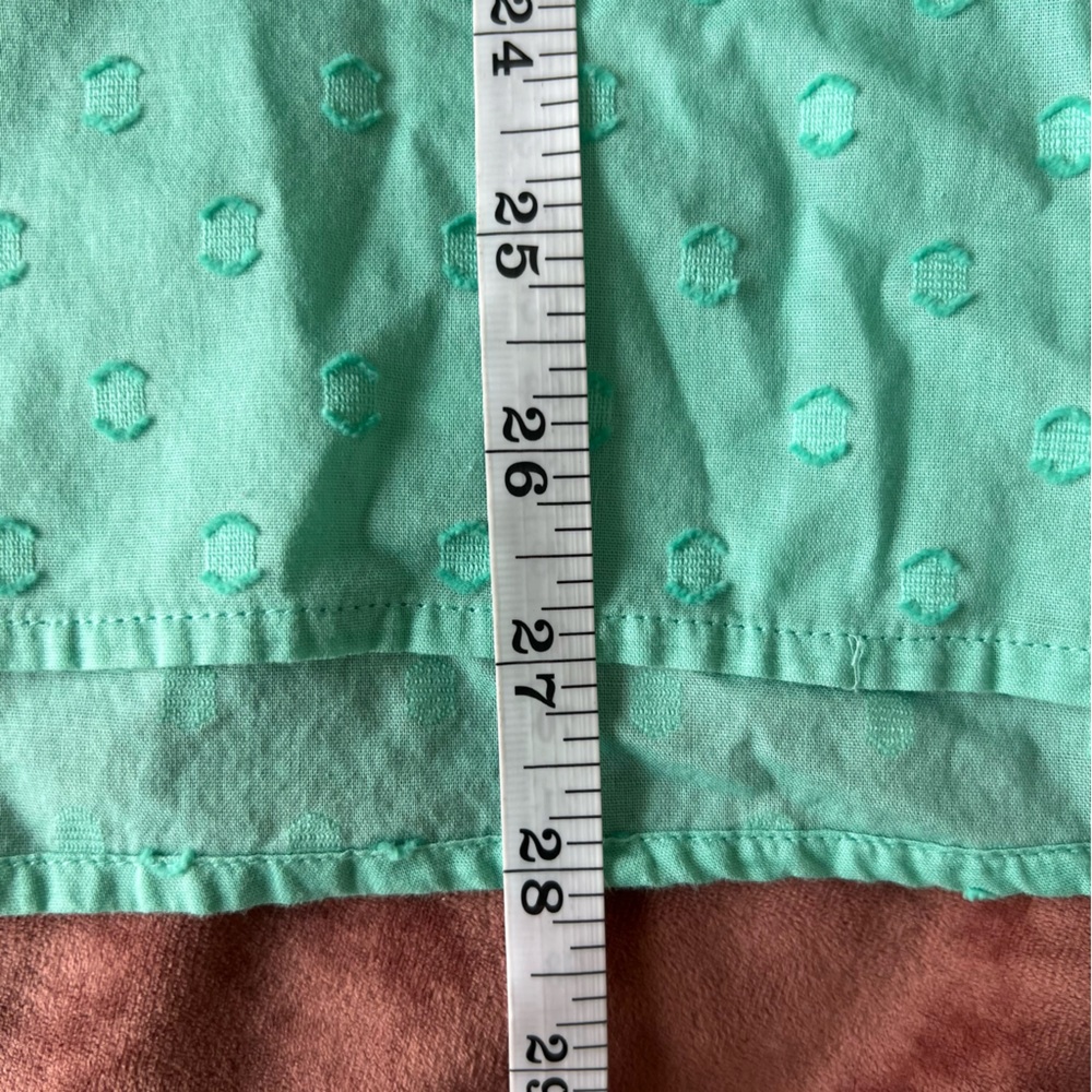 Van Heusen Teal Top Size XXL Women’s Cotton Dots Collar Button Details - Picture 11 of 11